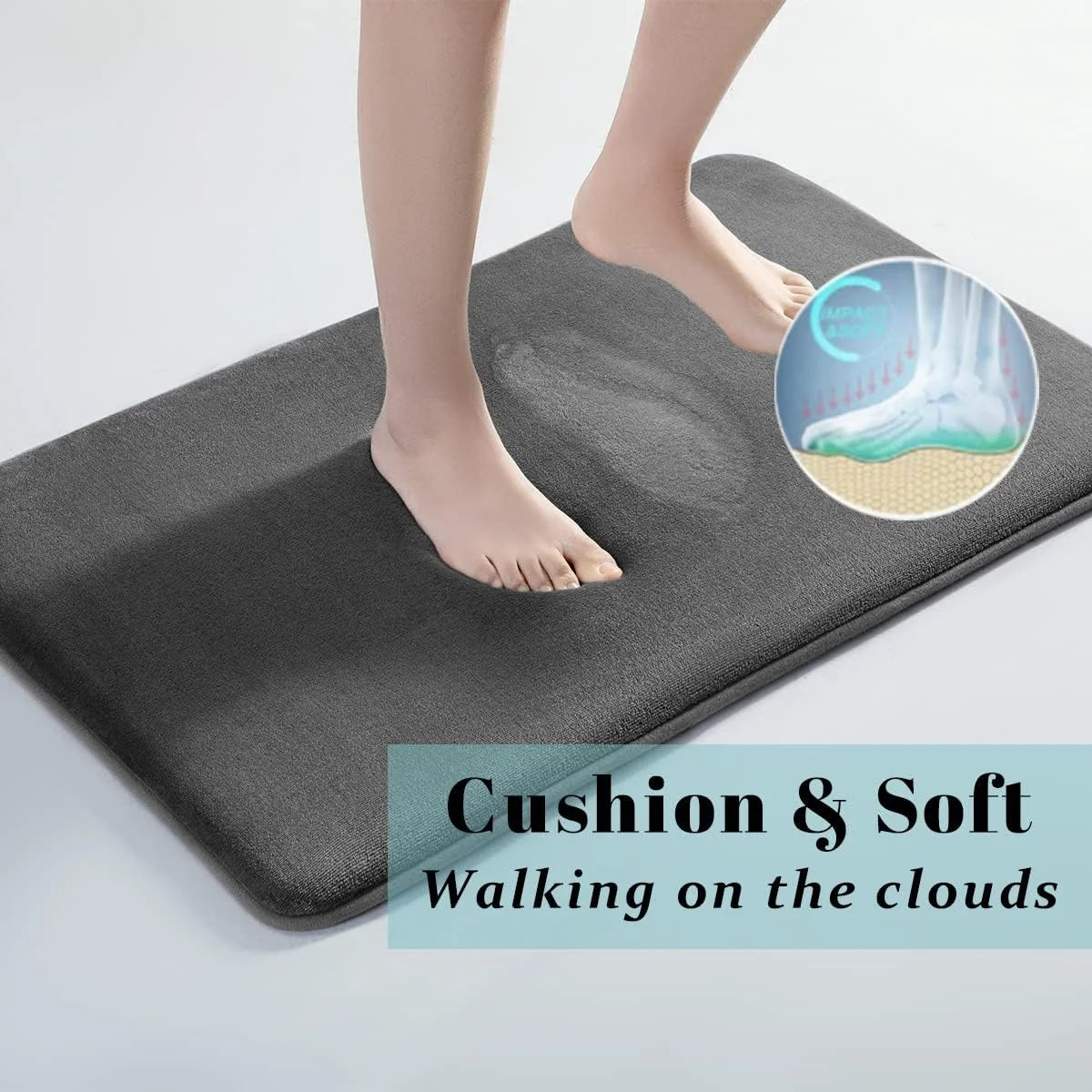 Memory Foam Bathroom Rug Anti-slip bathroom mat Ultra Soft floor mat Non-Slip Water Absorbent